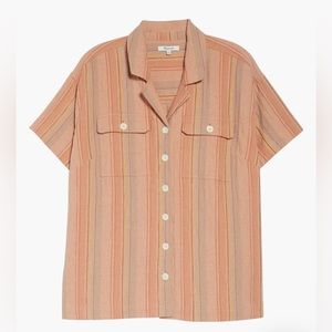Madewell Stripe Stretch Cotton & Linen Camp Shirt
Nwt size S